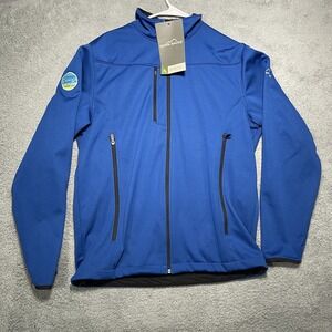Eddie Bauer Jacket Womens Large Blue Weather Resist Soft Shell Cancun 2020